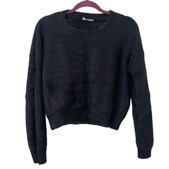 ALTAR'D STATE Eyelash Cropped‎ Sweater Black Medium - Picture 1 of 4